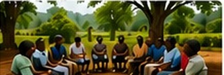 Community meeting outdoors